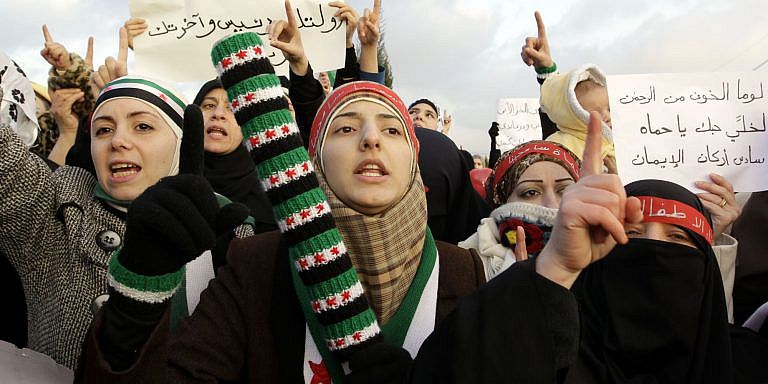 Syrian refugees and residents living in