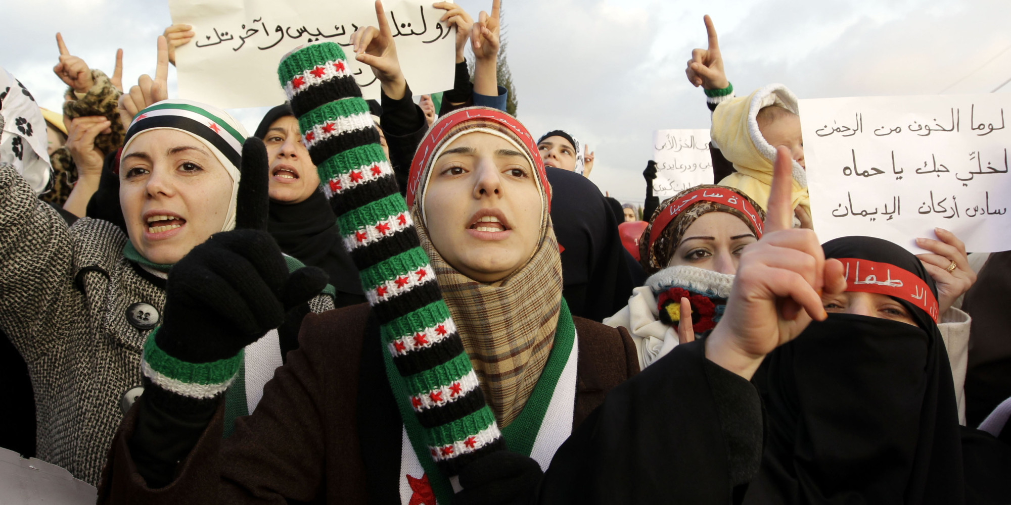 Syrian refugees and residents living in