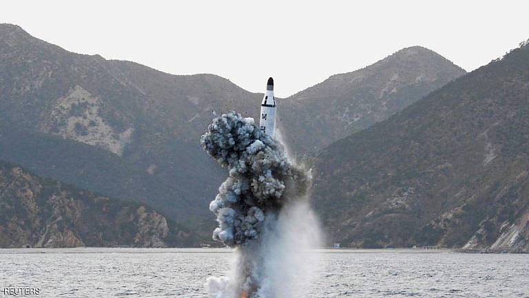 File photo of an underwater test-firing of a strategic submarine ballistic missile is seen in this undated photo released by North Korea's KCNA