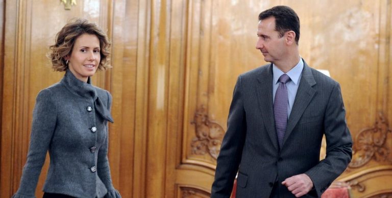 Syrian president Bashar al-Assad and his