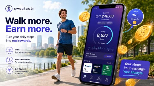 تطبيق Sweatcoin المشي نحو حياة صحية