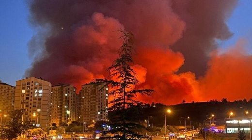 حرائق غابات بورصة تدفع السلطات إلى إخلاء أكثر من 1700 مواطن وسط جهود مكثفة للسيطرة على النيران