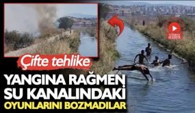 خطر يحاصرهم… والأطفال يسبحون بلا خوف! مشهد صادم من بورصة (فيديو)