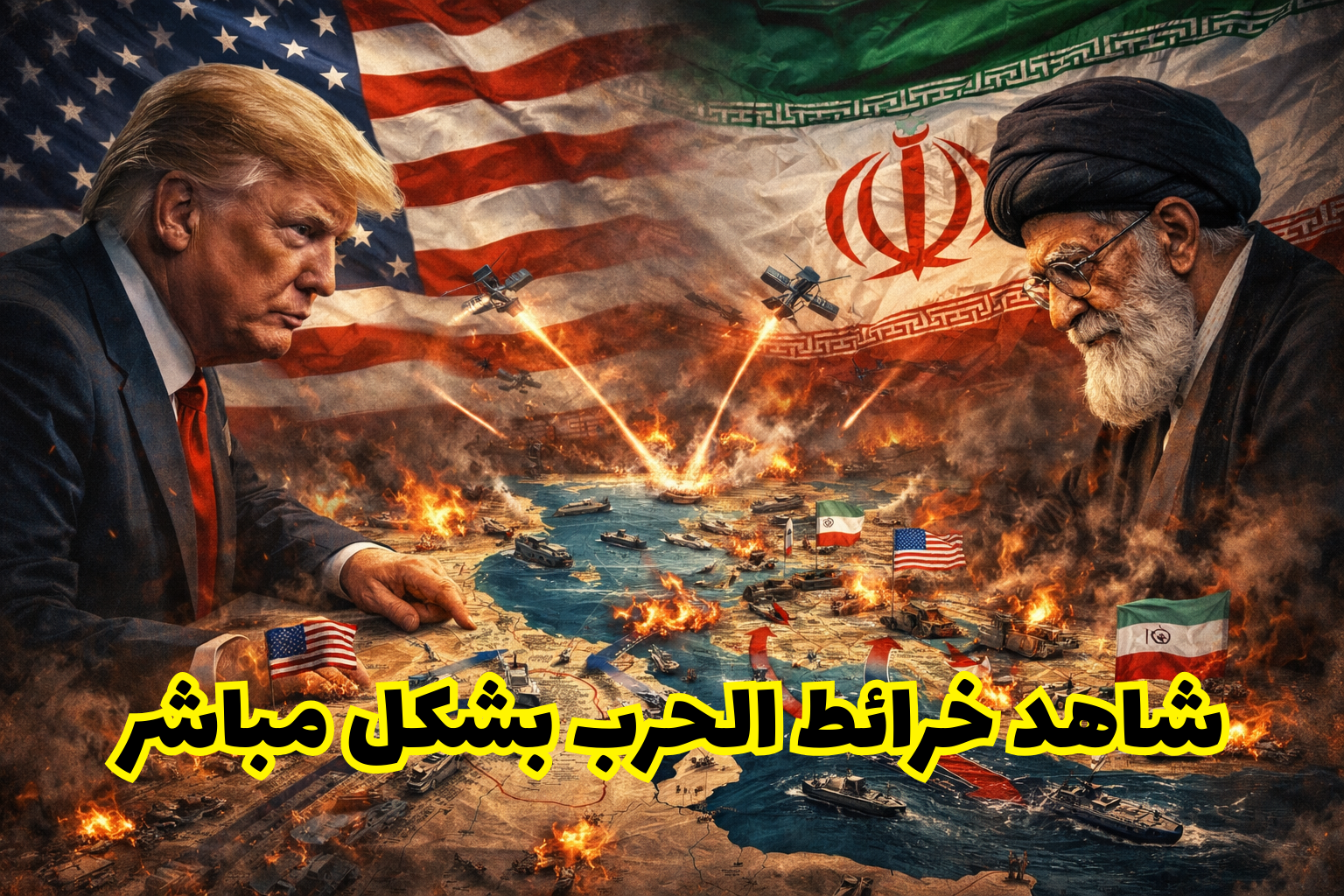 تطبيق خريطة الحرب الأمريكية على إيران