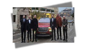 ظهور أول لسيارة تركية كهربائية في سوريا ضمن وفد خدمي وفني