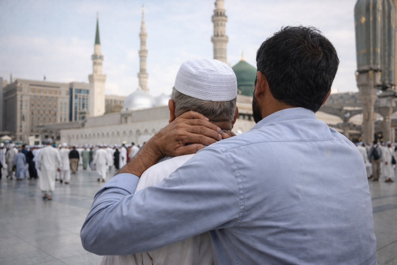 محاولة اعتداء على والد قرب المسجد النبوي.. والسبب صادم (فيديو)