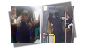 لم تصل إلى المستشفى.. امرأة تلد داخل باص نقل عام في إزمير! (فيديو)