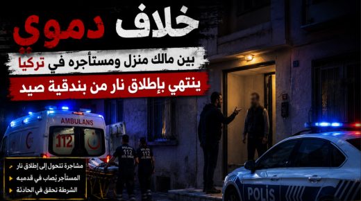 خلاف د.مو.ي بين مالك منزل ومستأجره في تركيا ينتهي بإطـ.ـلاق نار من بندقية صيد (فيديو)