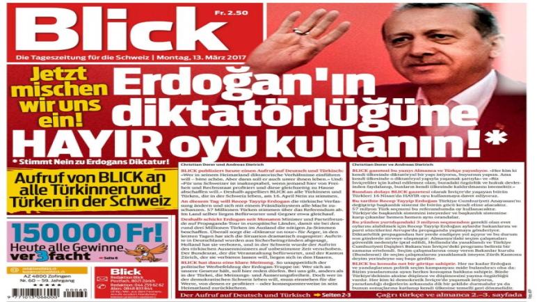 غضب للجالية التركية في سويسرا بعد دعوة صحيفة يمينية إلى التصويت بـ”لا”