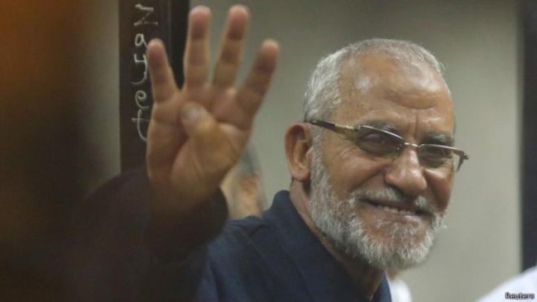 مصر: السجن 25 عاما لمرشد الإخوان في “غرفة عمليات رابعة”