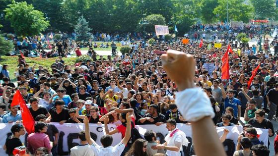 Peaceful daytime demonstrations in Taksim park. Events of June 3, 2013.