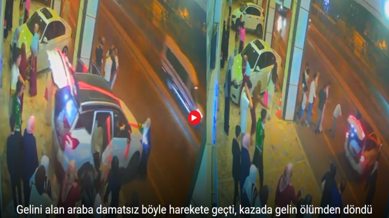 نسي تفعيل فرامل اليد… حادث مأساوي لعروسين في بورصة (فيديو)