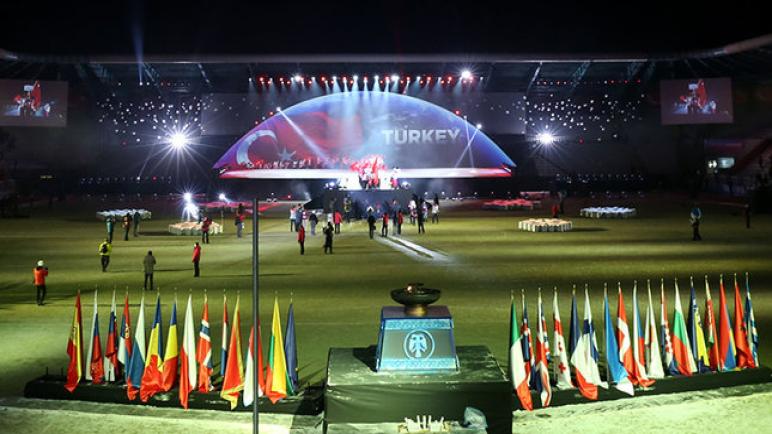 انطلاق فعاليات المهرجان الشتوي الأولمبي للشباب الأوروبي في أرضروم التركية