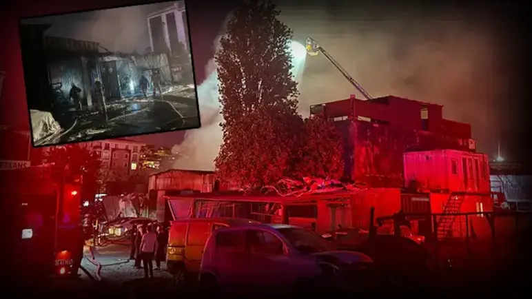 حريق ضخم يلتهم ورشة تصليح سيارات في إسطنبول ويتسبب بتلف 10 مركبات