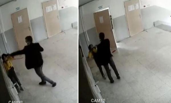 حملة غاضبة ضد المدرس الذي ظهر وهو يضرب طفلاً بوحشية في أكسراي