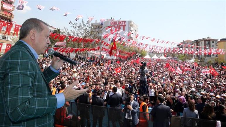 ‏أردوغان: معارضة منظمات إرهابية للتعديلات الدستورية تؤكّد سيرنا بالاتجاه الصحيح