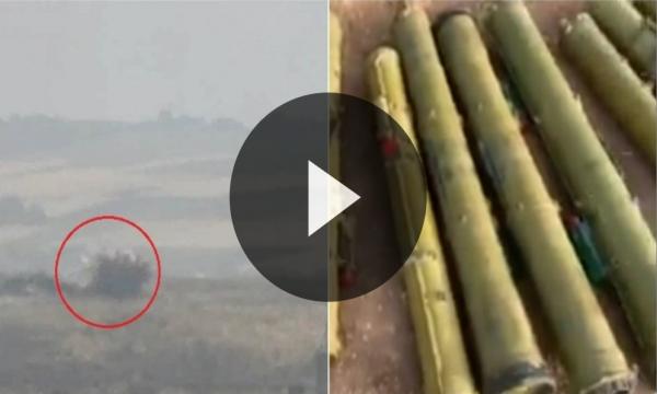 شاهد.. تدمير مدفع لقوات النظام بريف حماة الشمالي (فيديو)