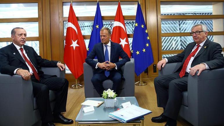 أردوغان يلتقي رئيسي مجلس الاتحاد الأوروبي والمفوضية