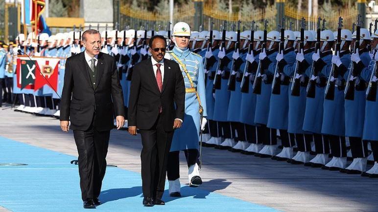 أردوغان يستقبل الرئيس الصومالي بمراسم رسمية